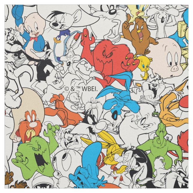LOONEY TUNES™ Color Pop Pattern Fabric (Swatch)