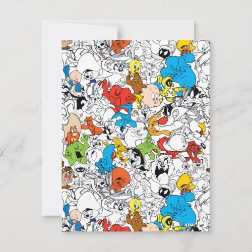 LOONEY TUNES Color Pop Pattern Note Card