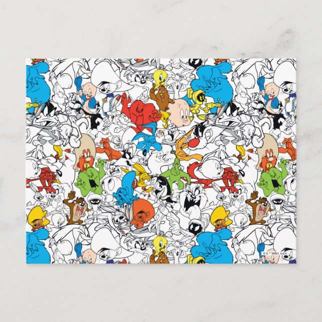 LOONEY TUNES™ Color Pop Pattern Postcard (Front)