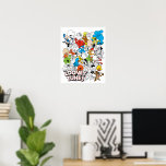 LOONEY TUNES™ Color Pop Pattern Poster<br><div class="desc">LOONEY TUNES™ | Check out this fun character pattern featuring characters in black & white,  pops of color,  or full color!</div>