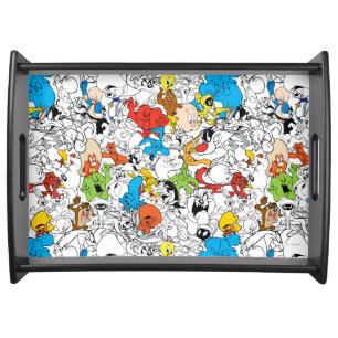 LOONEY TUNES™ Color Pop Pattern Serving Tray