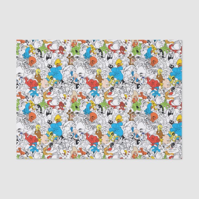 LOONEY TUNES™ Color Pop Pattern Tissue Paper (Front)
