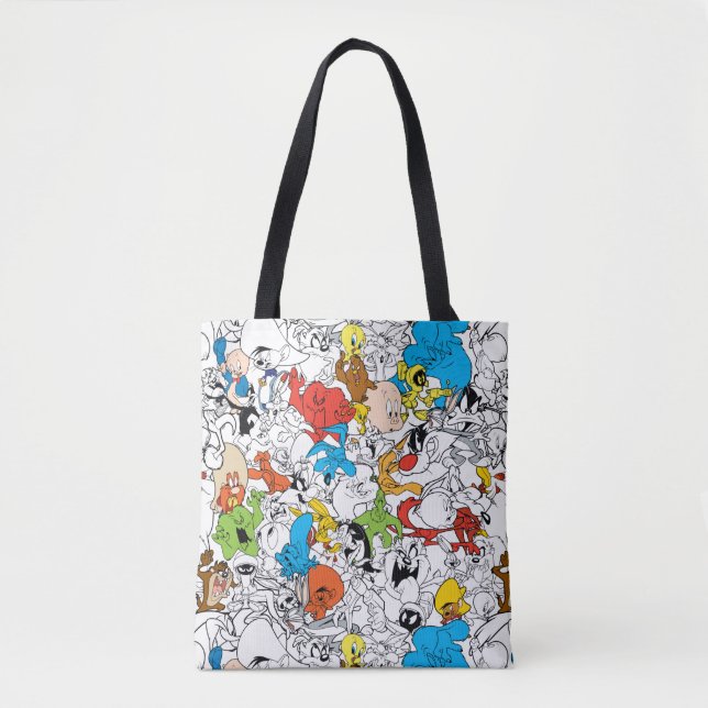 LOONEY TUNES™ Color Pop Pattern Tote Bag (Front)