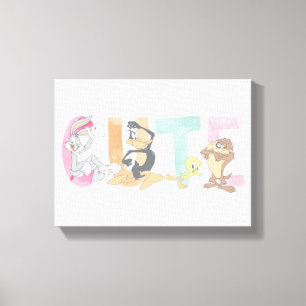 LOONEY TUNES™ Cute Watercolor Wordmark Canvas Print