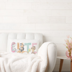 LOONEY TUNES™ Cute Watercolor Wordmark Lumbar Pillow
