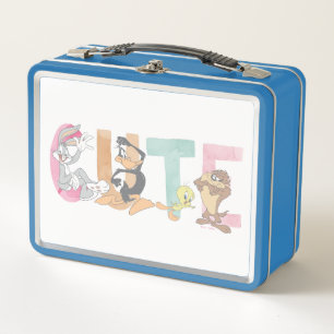 LOONEY TUNES™ Cute Watercolor Wordmark Metal Lunch Box