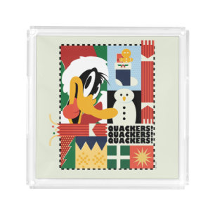 LOONEY TUNES™ DAFFY DUCK™ Holiday Quackers Acrylic Tray