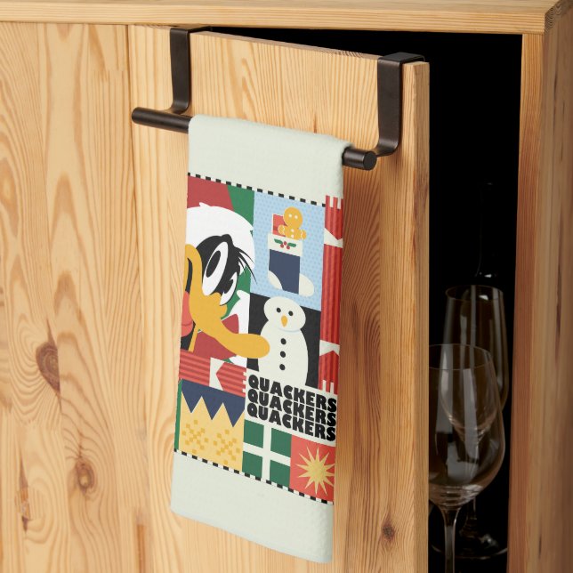 LOONEY TUNES™ DAFFY DUCK™ Holiday Quackers Kitchen Towel (Thirds Fold)