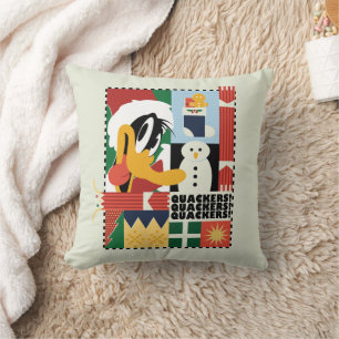 LOONEY TUNES™ DAFFY DUCK™ Holiday Quackers Throw Pillow