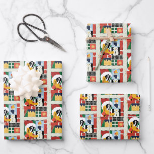 LOONEY TUNES™ DAFFY DUCK™ Holiday Quackers Wrapping Paper Sheets