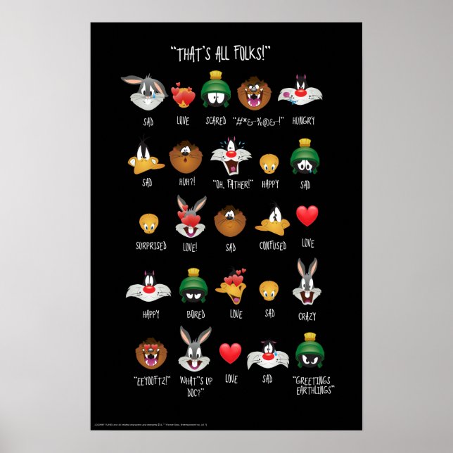 LOONEY TUNES™ Emoji Chart (Front)