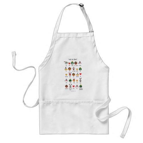 LOONEY TUNES Emoji Chart Adult Apron