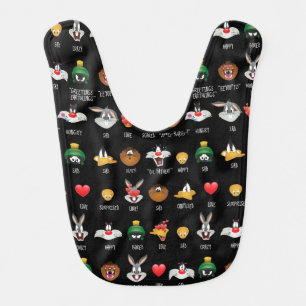 LOONEY TUNES™ Emoji Chart Baby Bib
