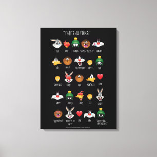 LOONEY TUNES™ Emoji Chart Canvas Print