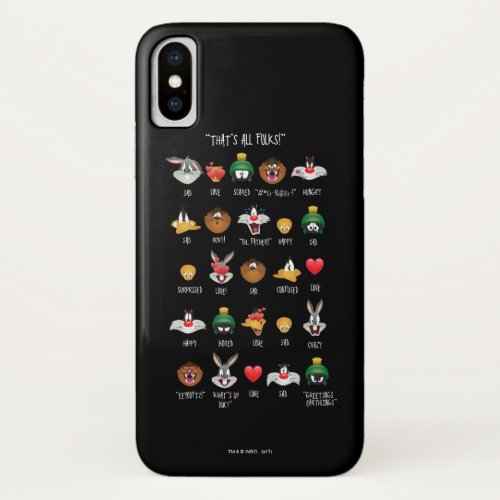 LOONEY TUNESâ Emoji Chart iPhone X Case