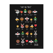 LOONEY TUNES™ Emoji Chart Postcard