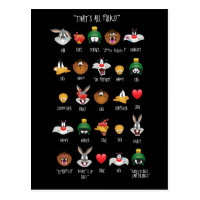 LOONEY TUNES™ Emoji Chart Postcard