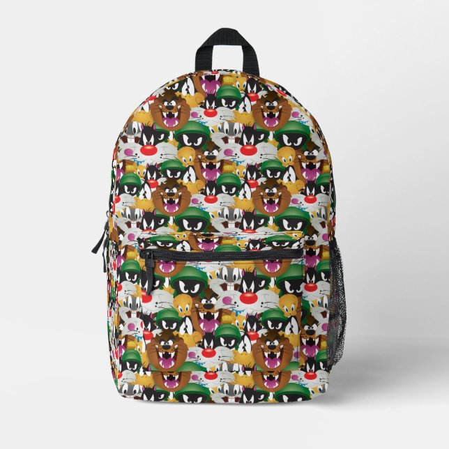 LOONEY TUNES™ Emoji Pattern Printed Backpack (Front)
