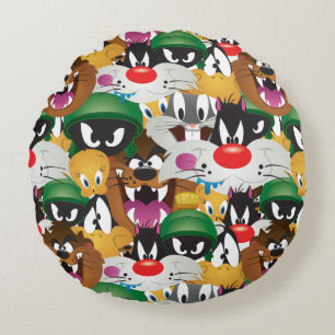 LOONEY TUNES™ Emoji Pattern Round Pillow