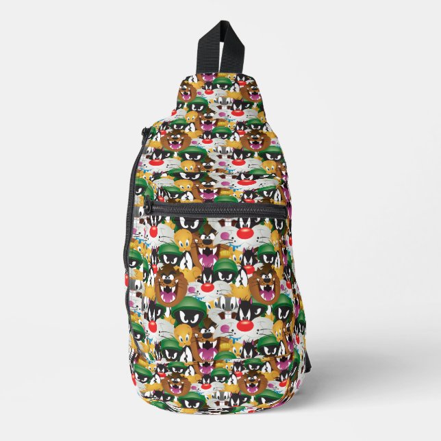 LOONEY TUNES™ Emoji Pattern Sling Bag (Front)