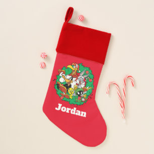 LOONEY TUNES™ Group Christmas Wreath Stocking