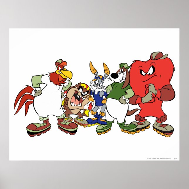 LOONEY TUNES™ Group Rollerblade Picture Poster (Front)