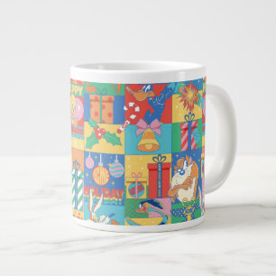 LOONEY TUNES™   Happy Holidays Christmas Pattern Giant Coffee Mug