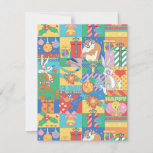 LOONEY TUNES™   Happy Holidays Christmas Pattern Note Card