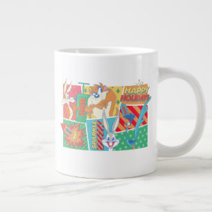 LOONEY TUNES™   Happy Holidays Pattern Giant Coffee Mug