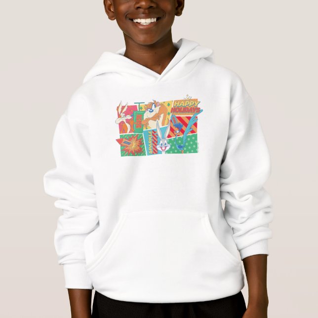 LOONEY TUNES™ | Happy Holidays Pattern Hoodie (Front)