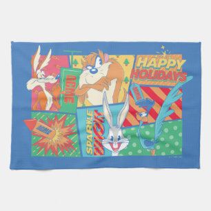 LOONEY TUNES™ Happy Holidays Pattern Kitchen Towel