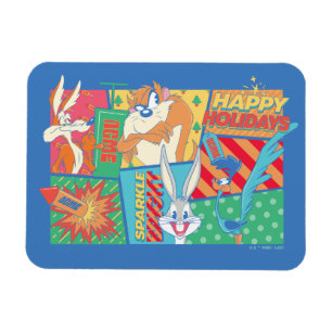 LOONEY TUNES™ Happy Holidays Pattern Magnet
