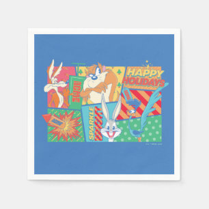 LOONEY TUNES™ Happy Holidays Pattern Napkins