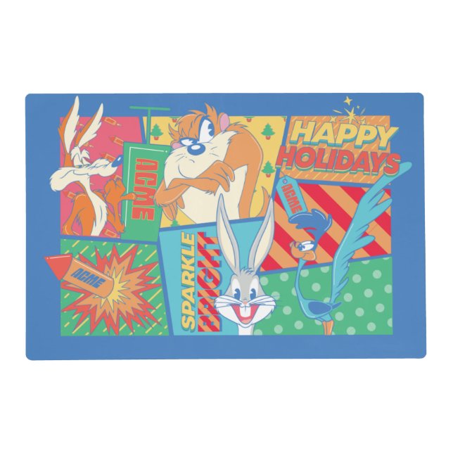 LOONEY TUNES™ | Happy Holidays Pattern Placemat (Front)