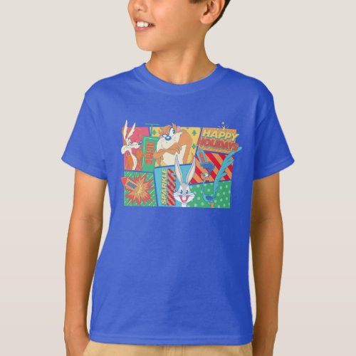 LOONEY TUNES  Happy Holidays Pattern T_Shirt