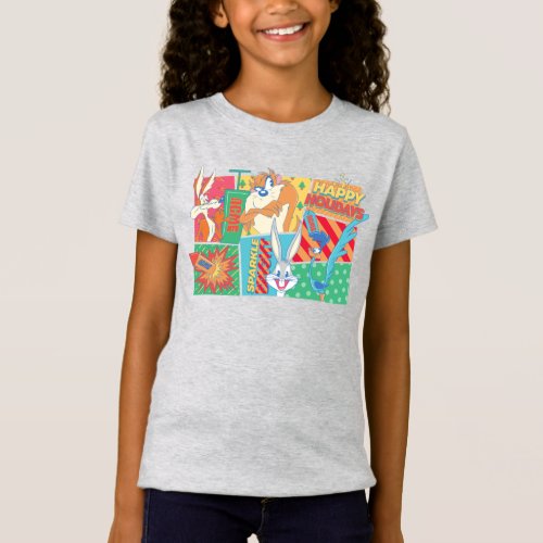 LOONEY TUNES  Happy Holidays Pattern T_Shirt