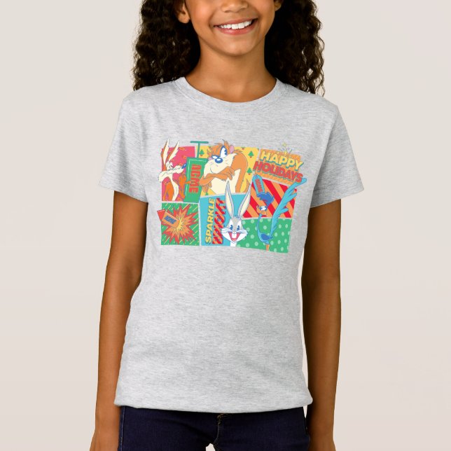LOONEY TUNES™ | Happy Holidays Pattern T-Shirt (Front)