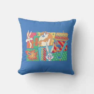 LOONEY TUNES™ Happy Holidays Pattern Throw Pillow