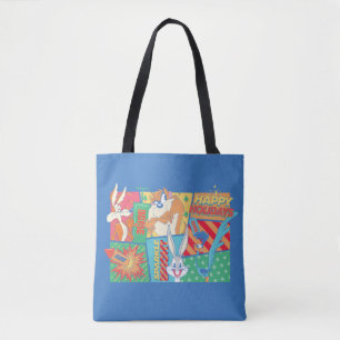 LOONEY TUNES™ Happy Holidays Pattern Tote Bag