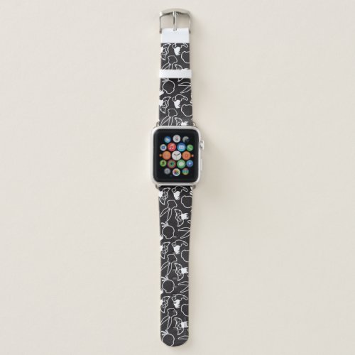 LOONEY TUNES Head Outlines Pattern Apple Watch Band