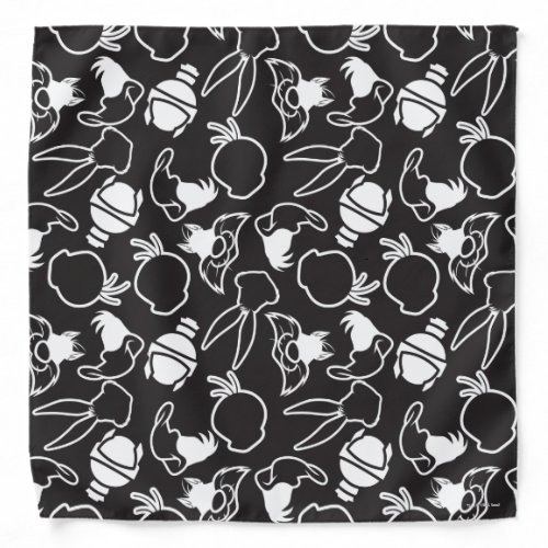 LOONEY TUNES Head Outlines Pattern Bandana