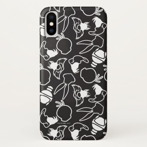 LOONEY TUNES Head Outlines Pattern iPhone X Case