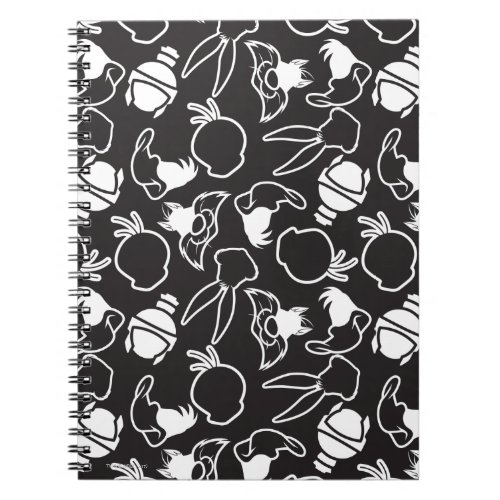 LOONEY TUNES Head Outlines Pattern Notebook