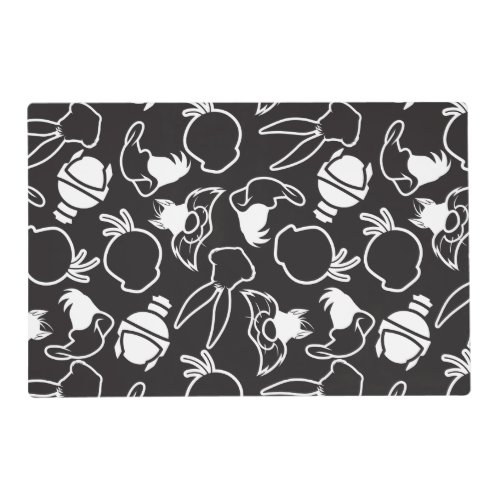 LOONEY TUNES Head Outlines Pattern Placemat