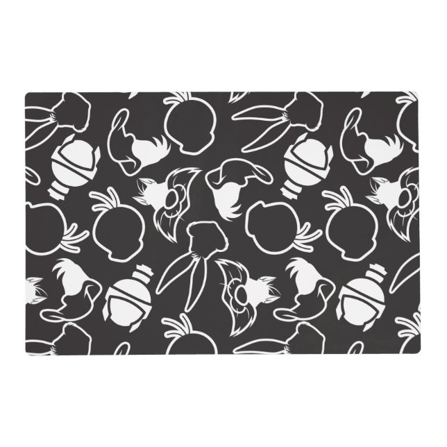 LOONEY TUNES™ Head Outlines Pattern Placemat (Front)