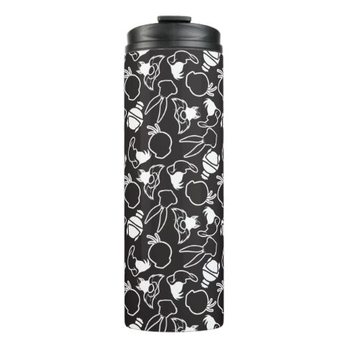 LOONEY TUNES Head Outlines Pattern Thermal Tumbler