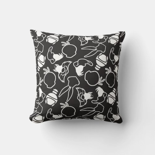 LOONEY TUNES Head Outlines Pattern Throw Pillow