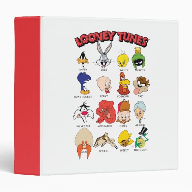 LOONEY TUNES™ Headshots 3 Ring Binder (Front/Spine)
