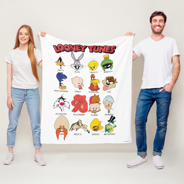 LOONEY TUNES™ Headshots Fleece Blanket (In Situ)