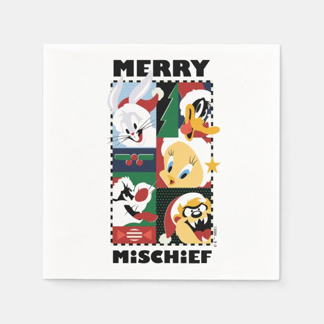 LOONEY TUNES™ Holiday Merry Mischief Napkins (Front)